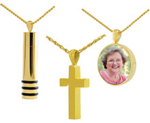 Gold Cremation Jewelry